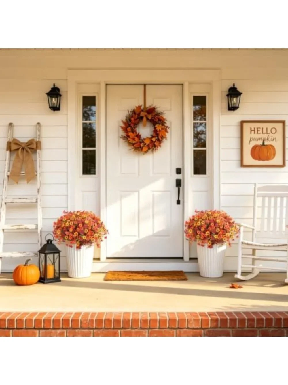 12 Bundles UV Resistant Faux Fall Flowers - Perfect for Outdoor Decor & Garden
